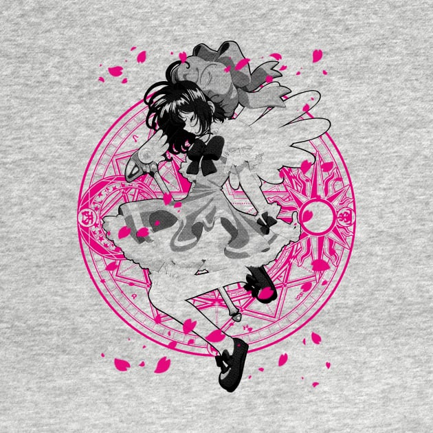 Sakura Magic Circle (black) by geekingink